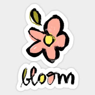 Bloom Flower Design Sticker